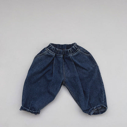 MyKids-USA® Baby Demin Blue Loose Quality Fashion Pants