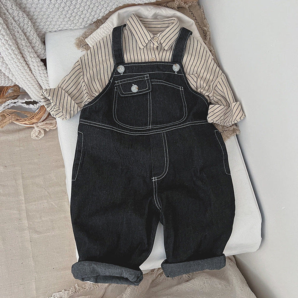 MyKids-USA® Baby Striped Print Pattern Single Breasted Design Cotton Shirt