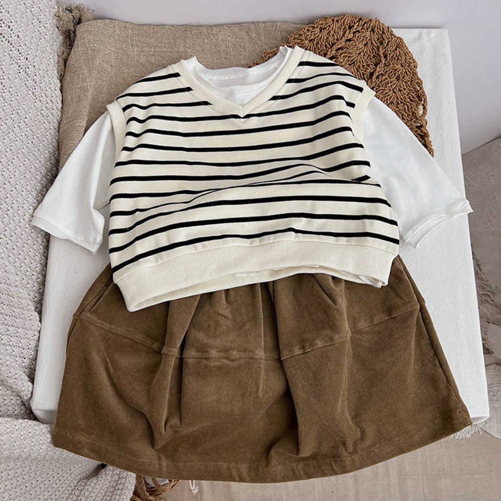 MyKids-USA® Baby Solid Color Corduroy Fabric Casual Lantern Skirt