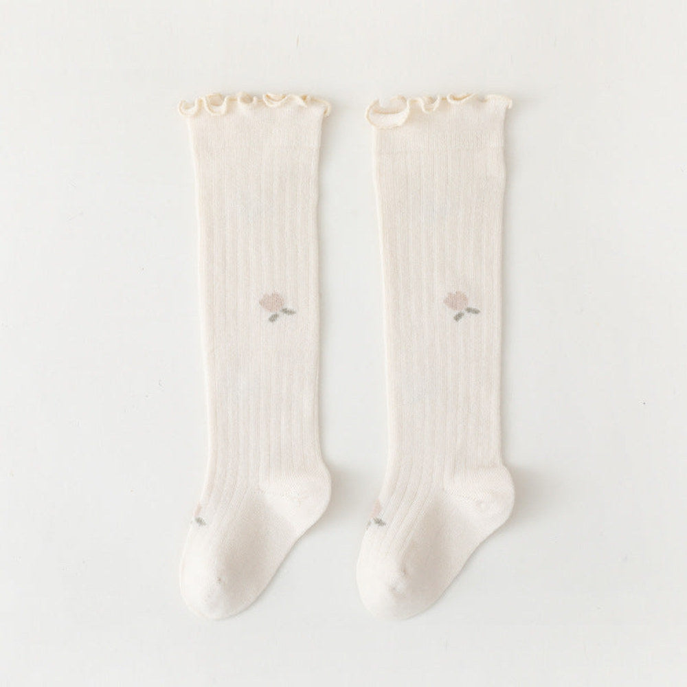 MyKids-USA® Baby Solid Color Wooden Ear Design Over Knee Socks In