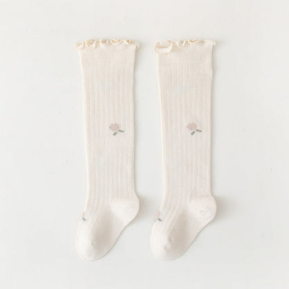 MyKids-USA® Baby Solid Color Wooden Ear Design Over Knee Socks In