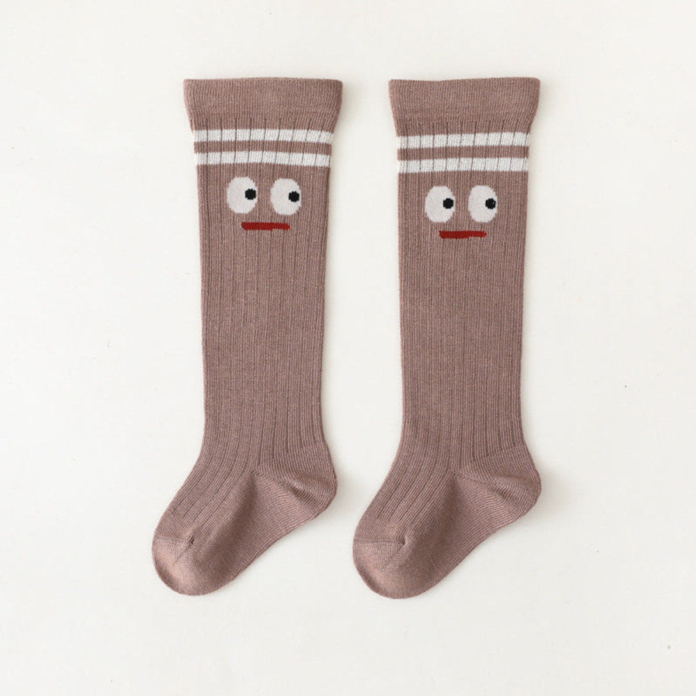MyKids-USA® Baby Cartoon Graphic Mid Tube College Style Striped Socks