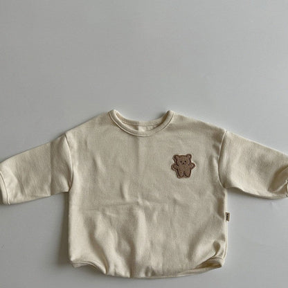 MyKids-USA® Baby Dot Pattern Cartoon Bear Patched Design Cotton Shirt