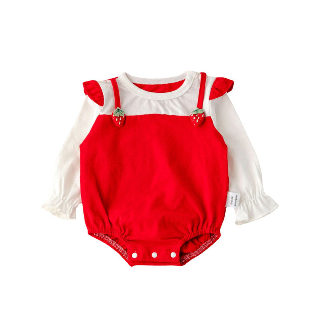 MyKids-USA® Baby Girl Fruit Patched Design Sweet Princess Bodysuit bodysuit