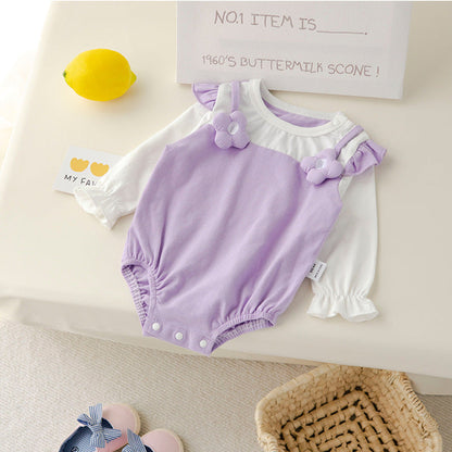 MyKids-USA® Baby Girl Fruit Patched Design Sweet Princess Bodysuit bodysuit