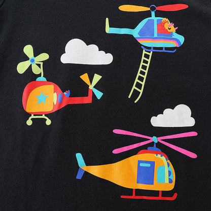 MyKids-USA® Baby Boy Cartoon Pattern Short Sleeve Cute Comfy Tee