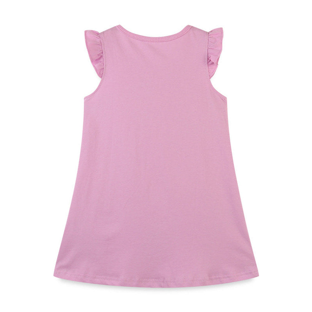 MyKids-USA® Baby Cartoon Patched Graphic Sleeveless Princess Dress