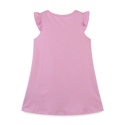 MyKids-USA® Baby Cartoon Patched Graphic Sleeveless Princess Dress