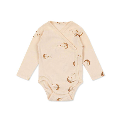 MyKids-USA® Baby Print Pattern Side Button Design Long Sleeve Comfy bodysuit