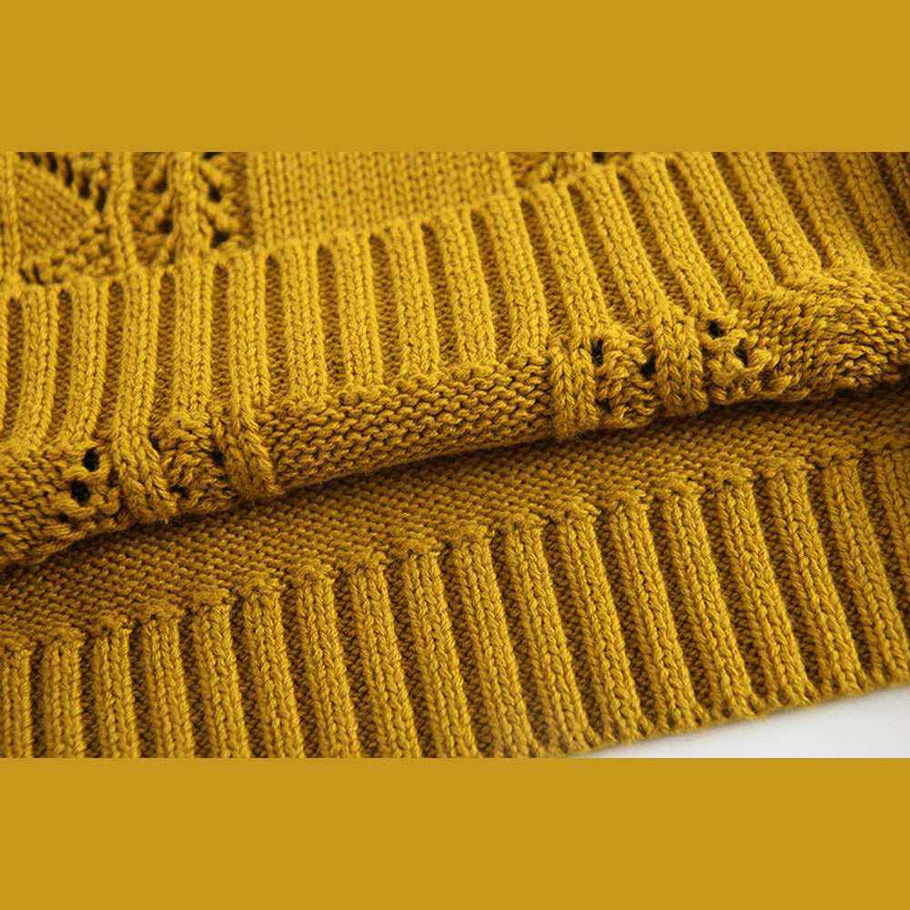 MyKids-USA® Baby Solid Color Hollow Carved Design Knitwear Sets