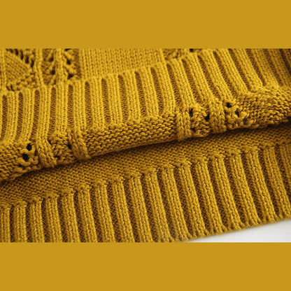MyKids-USA® Baby Solid Color Hollow Carved Design Knitwear Sets