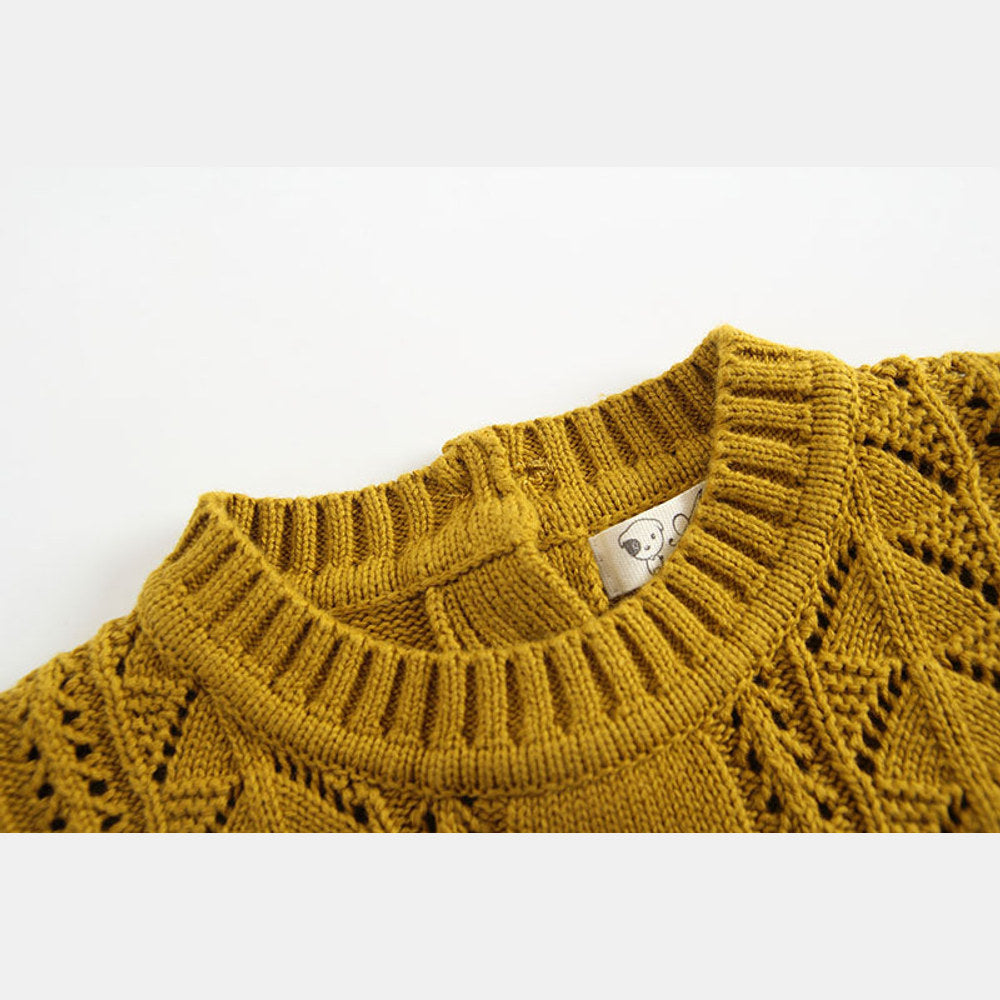 MyKids-USA® Baby Solid Color Hollow Carved Design Knitwear Sets