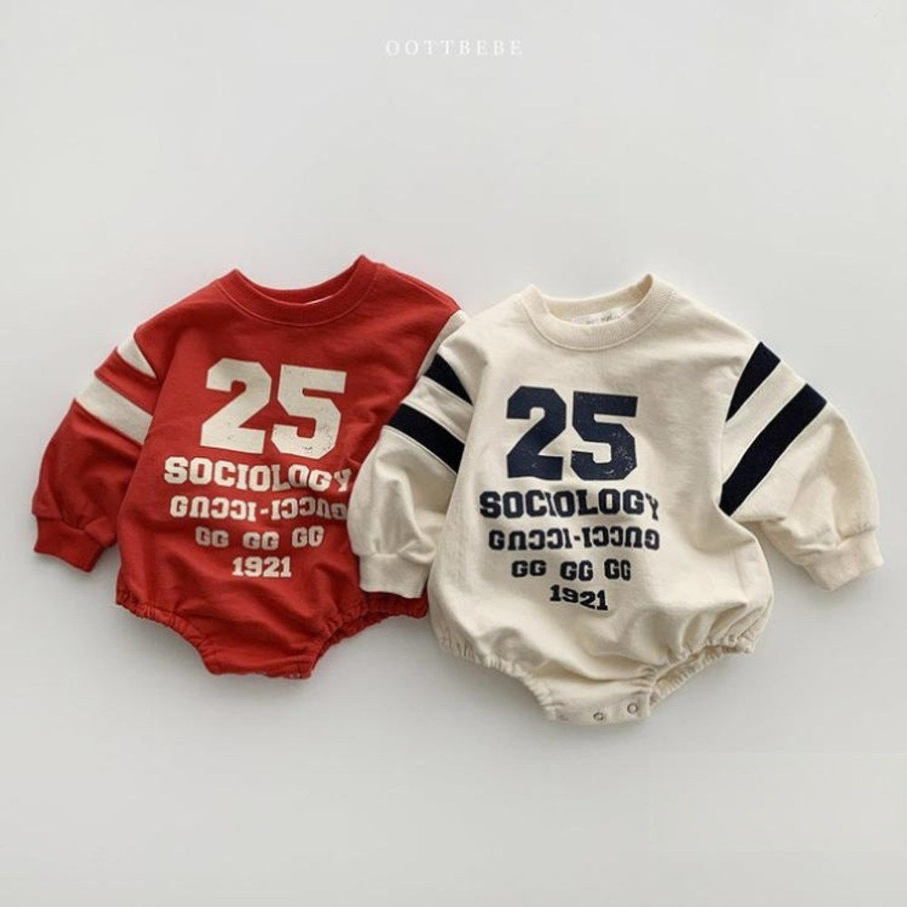 MyKids-USA® Baby Slogan Print Pattern Long Sleeve Cotton Bodysuit