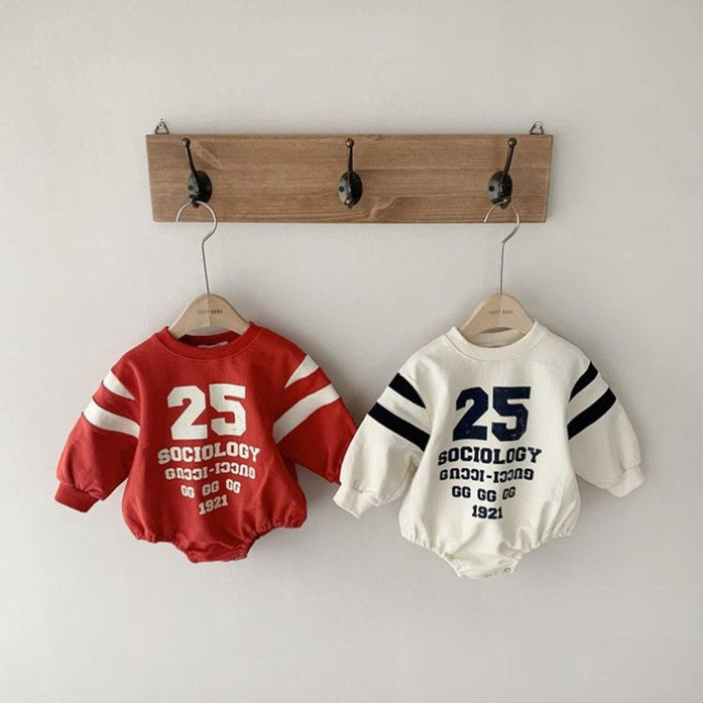 MyKids-USA® Baby Slogan Print Pattern Long Sleeve Cotton Bodysuit