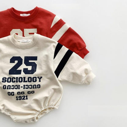MyKids-USA® Baby Slogan Print Pattern Long Sleeve Cotton Bodysuit