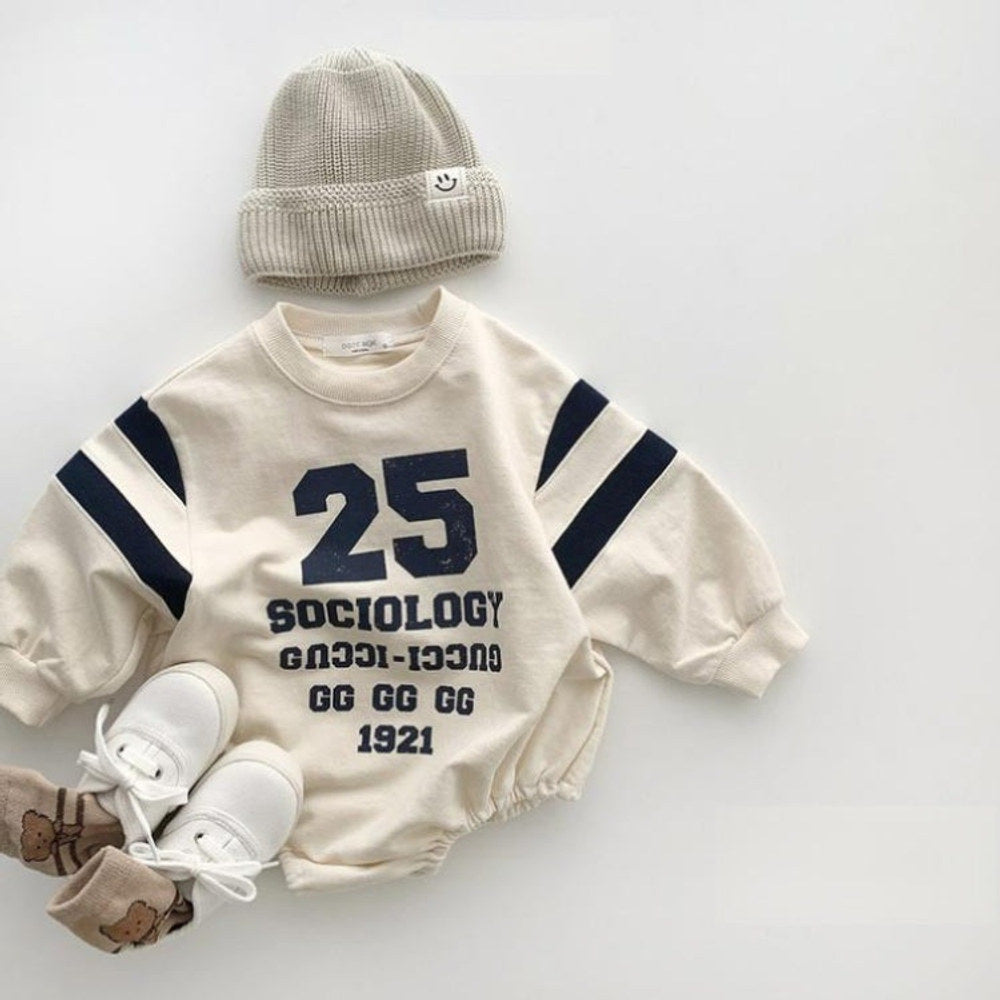 MyKids-USA® Baby Slogan Print Pattern Long Sleeve Cotton Bodysuit