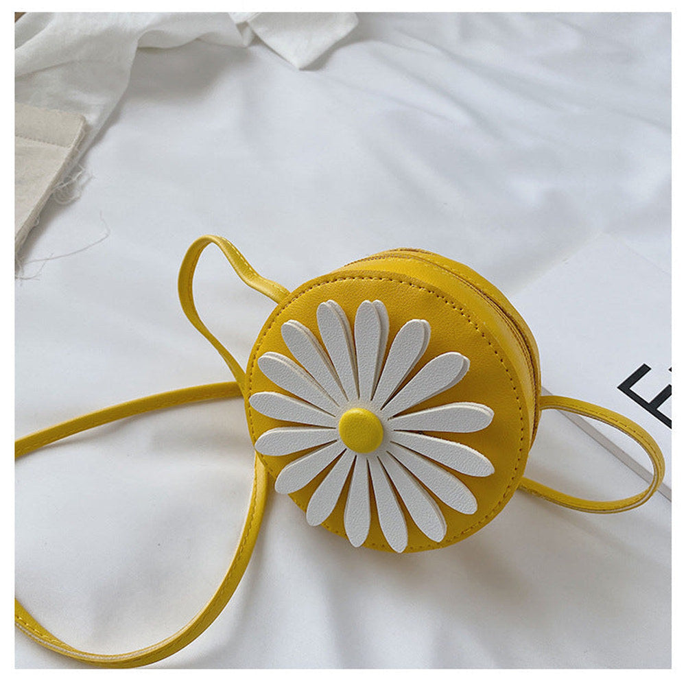 MyKids-USA® Girls Flesh Flower Patched Pattern Mini Crossbody Bag
