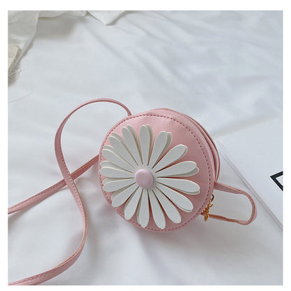 MyKids-USA® Girls Flesh Flower Patched Pattern Mini Crossbody Bag