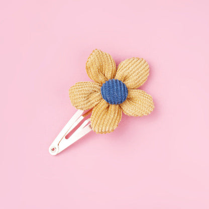 MyKids-USA® Girls Woolen Sunflower One Word Hair Clips Accessory