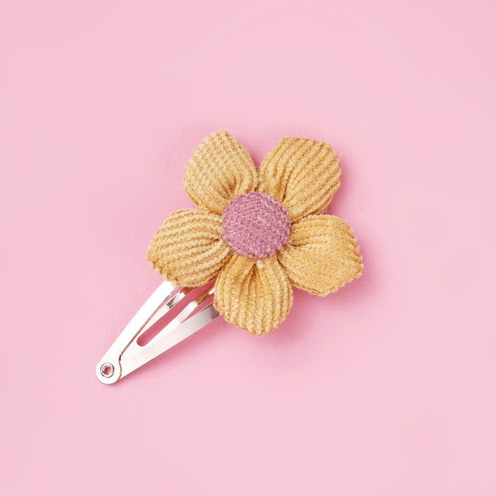 MyKids-USA® Girls Woolen Sunflower One Word Hair Clips Accessory