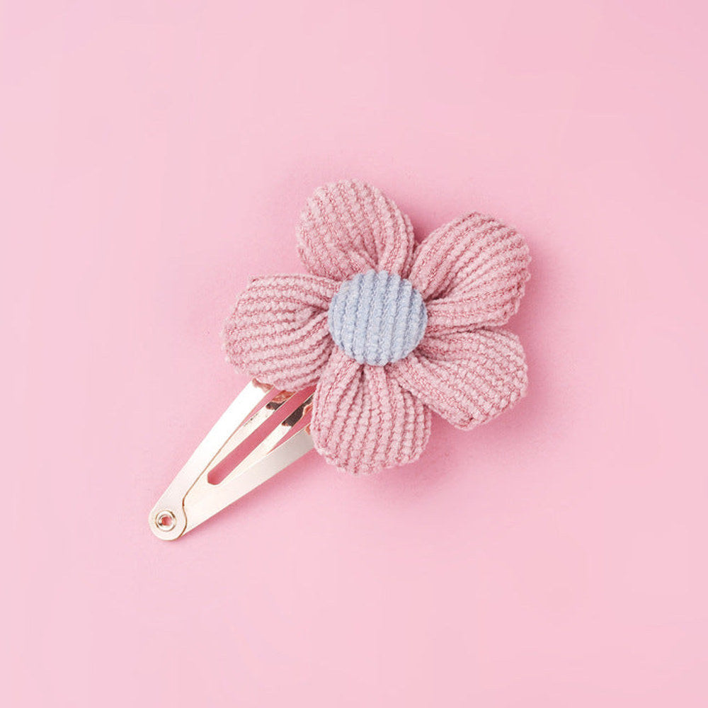 MyKids-USA® Girls Woolen Sunflower One Word Hair Clips Accessory