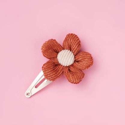 MyKids-USA® Girls Woolen Sunflower One Word Hair Clips Accessory