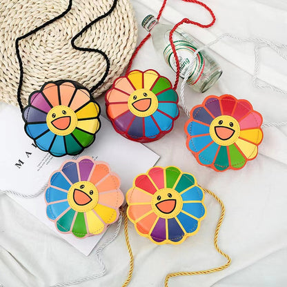 MyKids-USA® Children Kids Cartoon Sunflower Pattern Round Shape Small Satchel