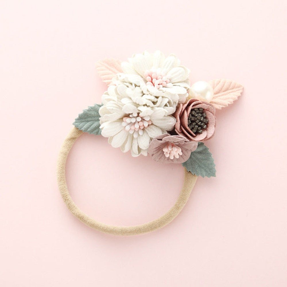 MyKids-USA® Baby Floral Decoration Design Elastic Hair Rope