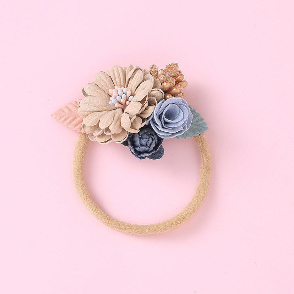 MyKids-USA® Baby Floral Decoration Design Elastic Hair Rope