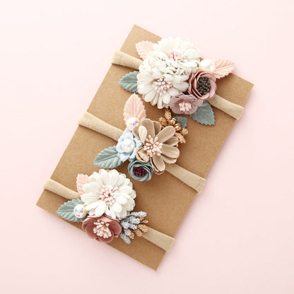 MyKids-USA® Baby Floral Decoration Design Elastic Hair Rope