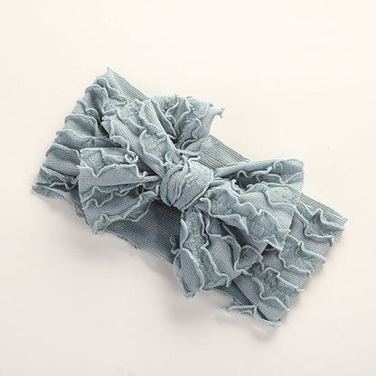 MyKids-USA® Baby Solid Color Elastic Handmade Big Bow Headband
