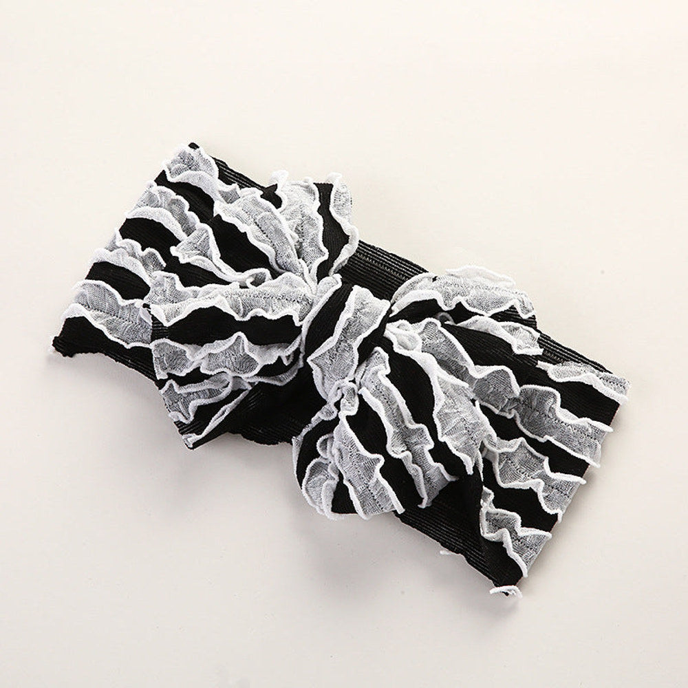 MyKids-USA® Baby Solid Color Elastic Handmade Big Bow Headband