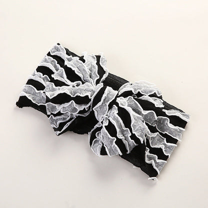 MyKids-USA® Baby Solid Color Elastic Handmade Big Bow Headband