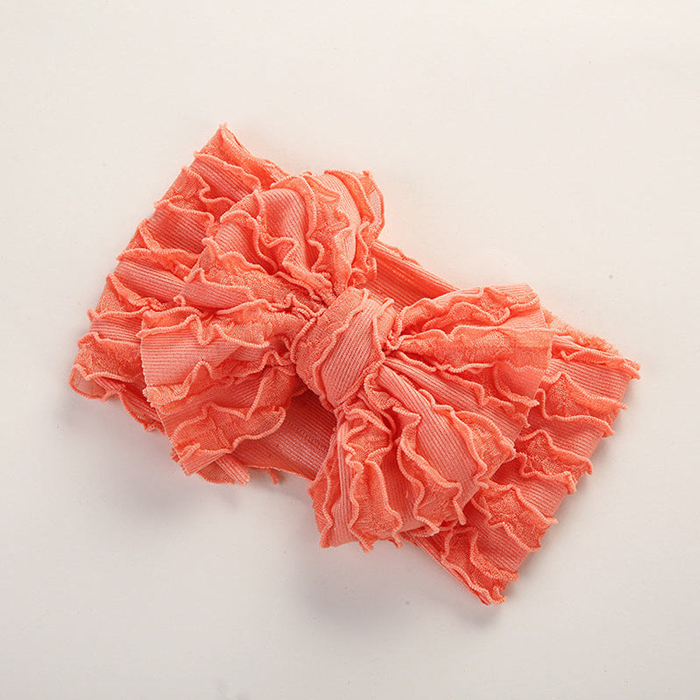 MyKids-USA® Baby Solid Color Elastic Handmade Big Bow Headband