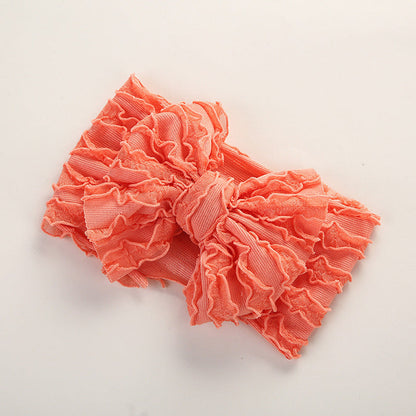MyKids-USA® Baby Solid Color Elastic Handmade Big Bow Headband