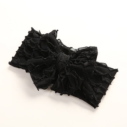 MyKids-USA® Baby Solid Color Elastic Handmade Big Bow Headband