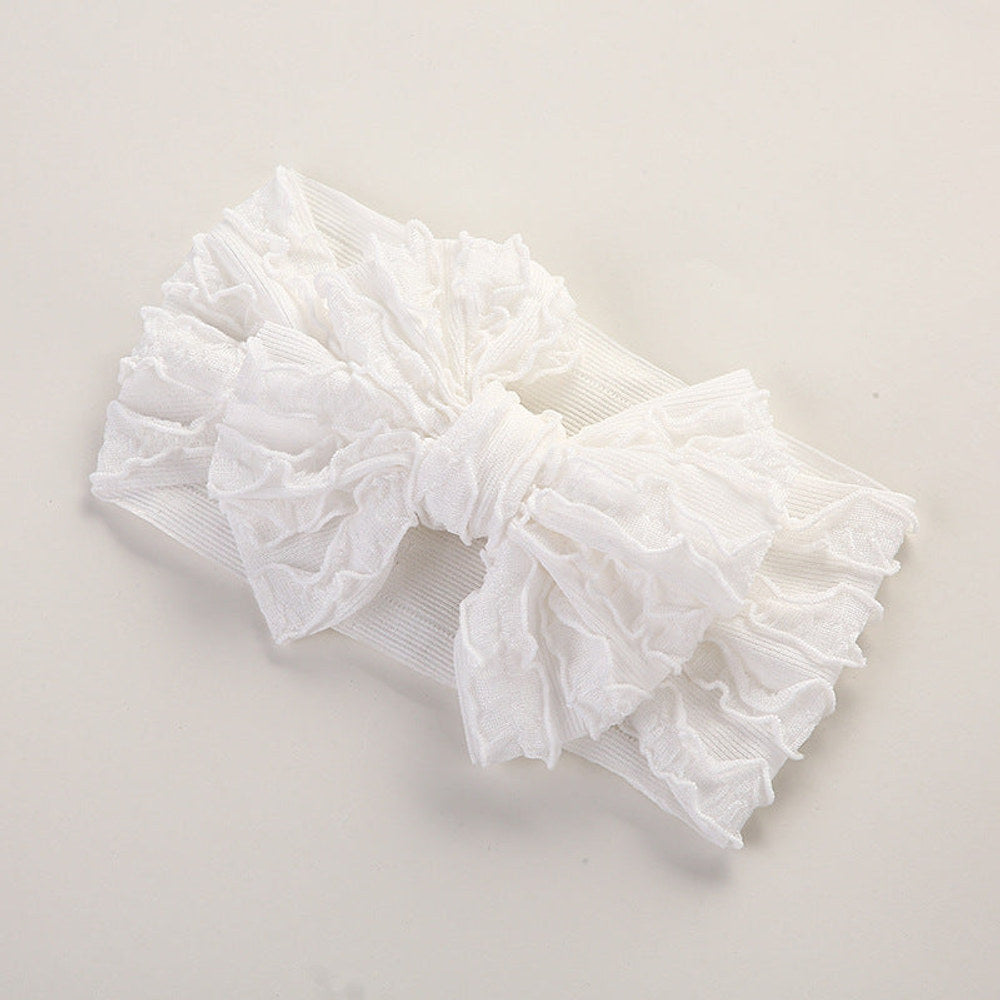 MyKids-USA® Baby Solid Color Elastic Handmade Big Bow Headband