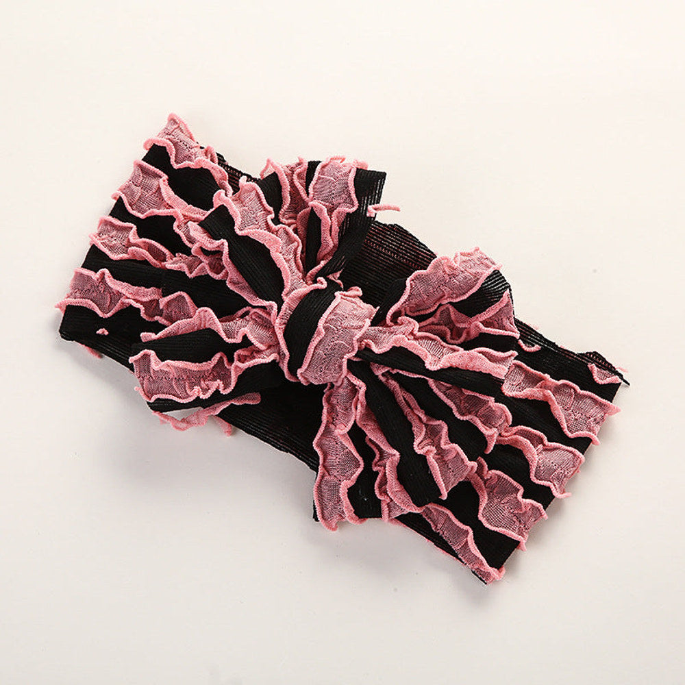 MyKids-USA® Baby Solid Color Elastic Handmade Big Bow Headband
