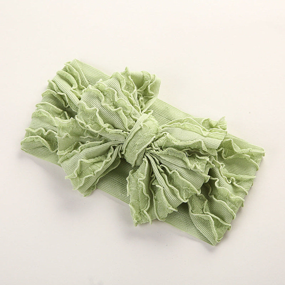 MyKids-USA® Baby Solid Color Elastic Handmade Big Bow Headband
