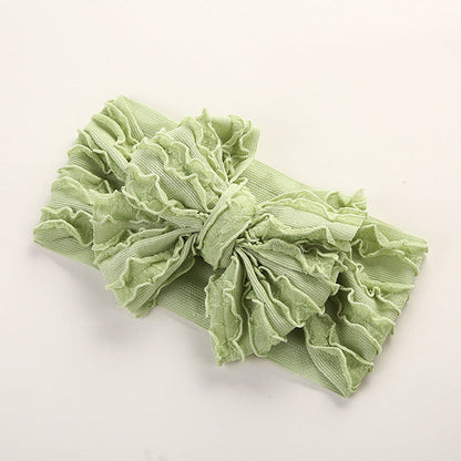 MyKids-USA® Baby Solid Color Elastic Handmade Big Bow Headband