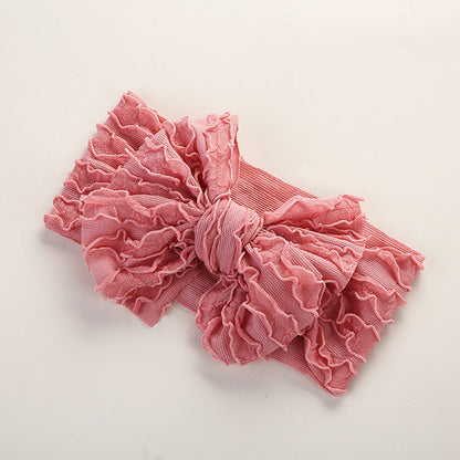 MyKids-USA® Baby Solid Color Elastic Handmade Big Bow Headband