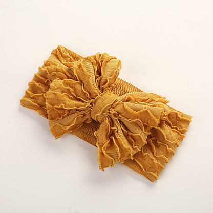 MyKids-USA® Baby Solid Color Elastic Handmade Big Bow Headband