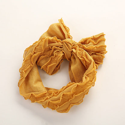 MyKids-USA® Baby Solid Color Elastic Handmade Big Bow Headband