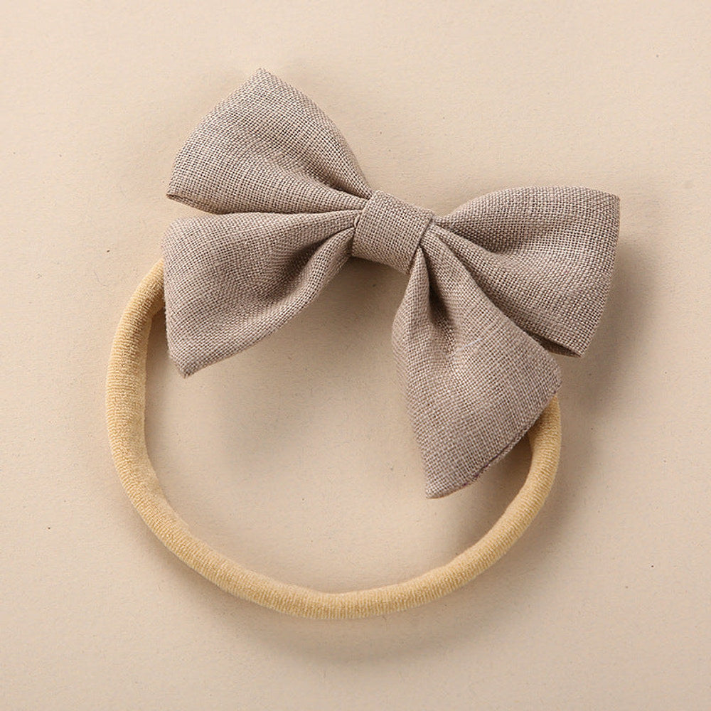 MyKids-USA® Baby Solid Color 3D Bow Handmade Elastic Headband