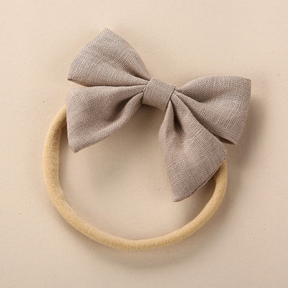 MyKids-USA® Baby Solid Color 3D Bow Handmade Elastic Headband