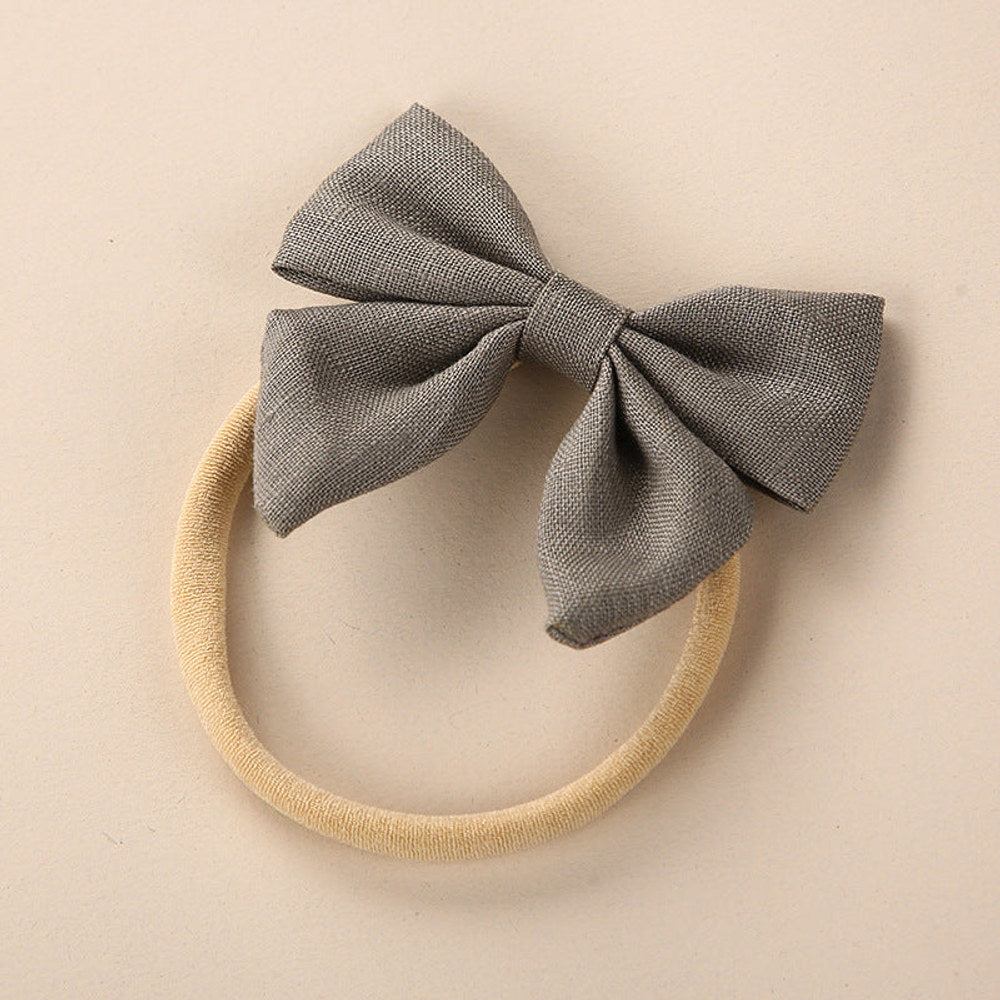 MyKids-USA® Baby Solid Color 3D Bow Handmade Elastic Headband