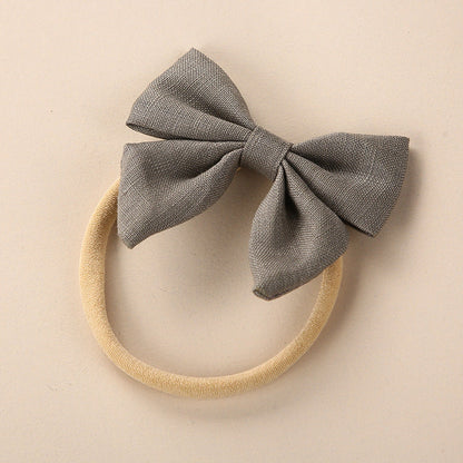 MyKids-USA® Baby Solid Color 3D Bow Handmade Elastic Headband