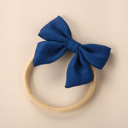 MyKids-USA® Baby Solid Color 3D Bow Handmade Elastic Headband