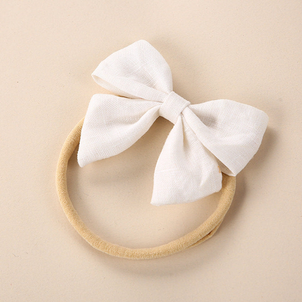 MyKids-USA® Baby Solid Color 3D Bow Handmade Elastic Headband