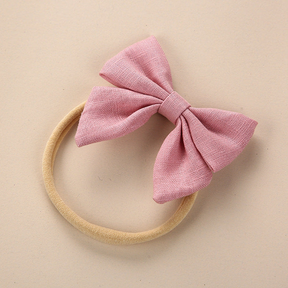 MyKids-USA® Baby Solid Color 3D Bow Handmade Elastic Headband